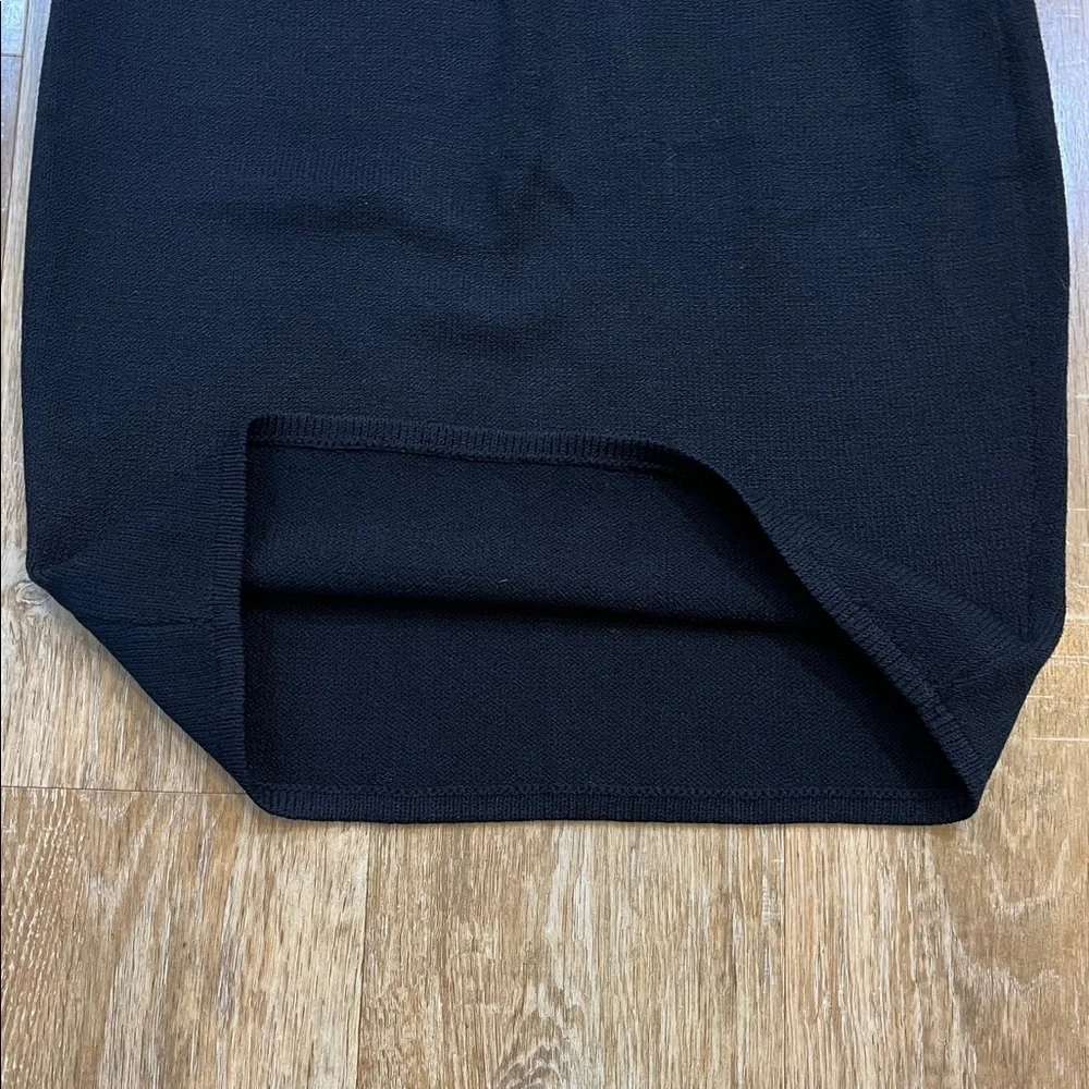 VTG Marie St. John Black Skirt Size 8 Santana Knit Pockets Straight Pencil EUC